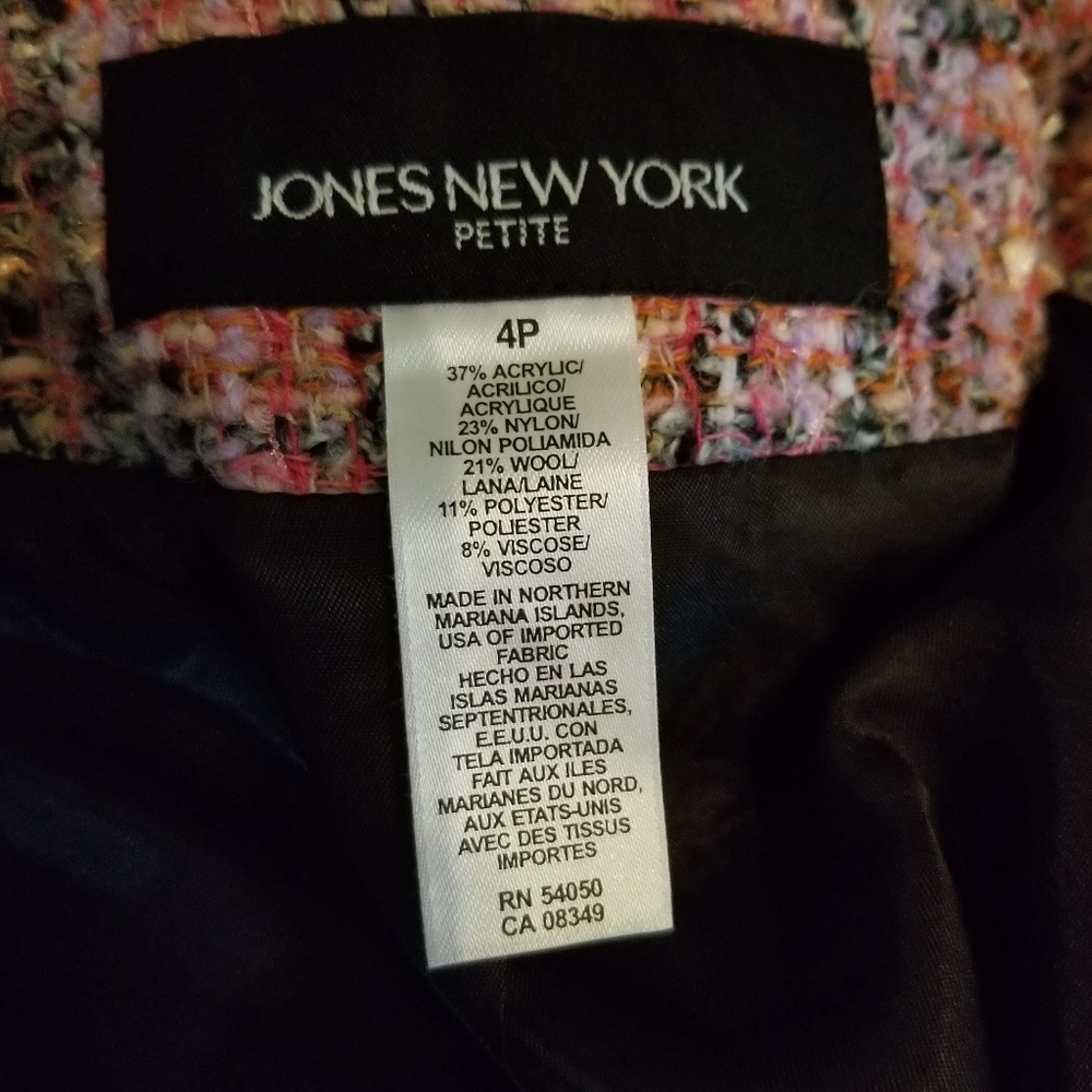 NWT Jones New York tweed suit blazer - Picture 5 of 7